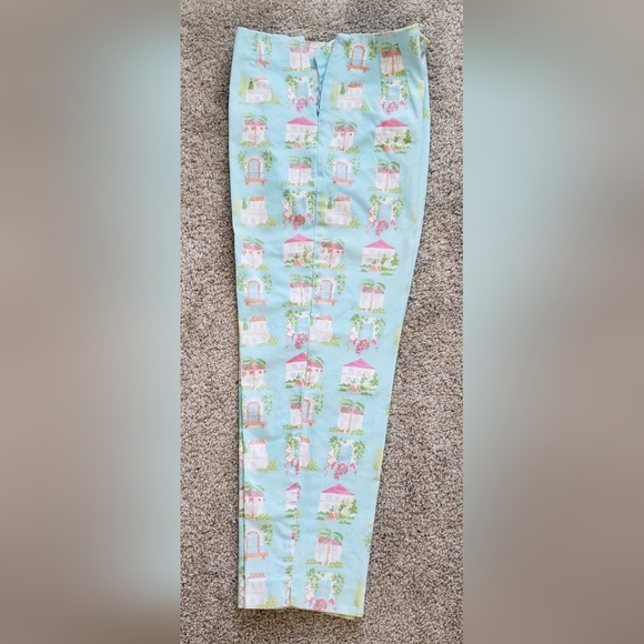 TALBOTS CAPRI PETITES STRETCH SPRING  PRINTED PANTS IN SIZE 6 - Picture 2 of 6